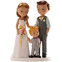 Figura boda PERSONALIZADA novios muñecos CON HIJO tarta figuras GRABADAS niño